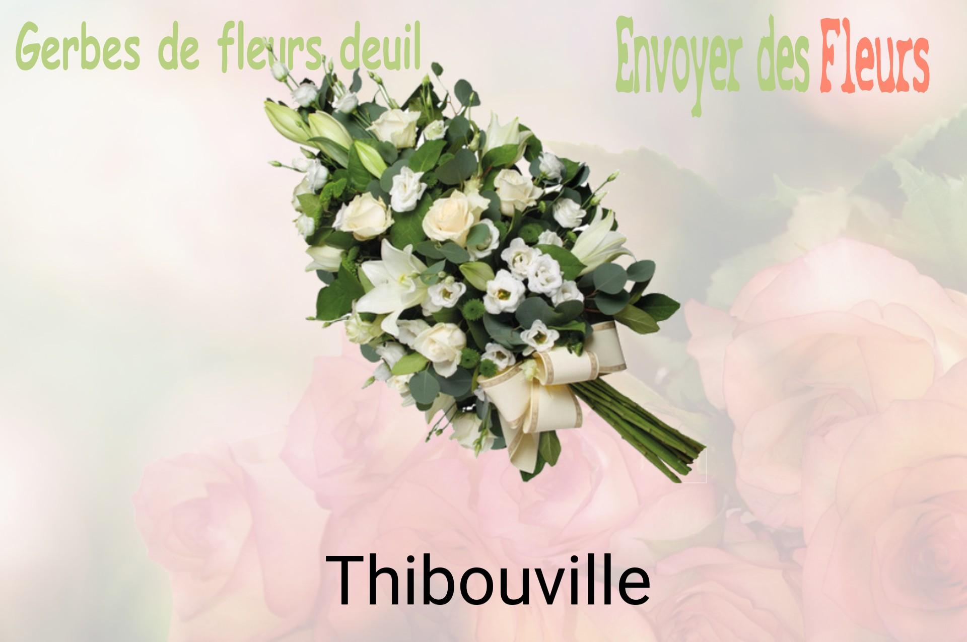 Gerbe de fleurs de deuil livrée à Thibouville